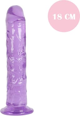 SINYX Dildo met Zuignap - 18 cm - Paarse Transparante Dildo - Dildo's - Sex Toys voor Vrouwen - Sex Toys voor Mannen - Dildo Mannen Anaal - Sextoys — thumbnail 1