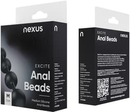 EXCITE Medium Silicone Anal Beads - Black — thumbnail 12