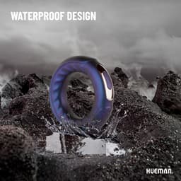 Hueman - Saturn - Vibrerende Cock- en Ball Ring - Oplaadbaar - Waterproof - Zacht Siliconen - Seksspeeltjes - Penisring - Cockringen - Cockring Vibrerend - Sex Toys voor Mannen - Cock Ring - Paars — thumbnail 2