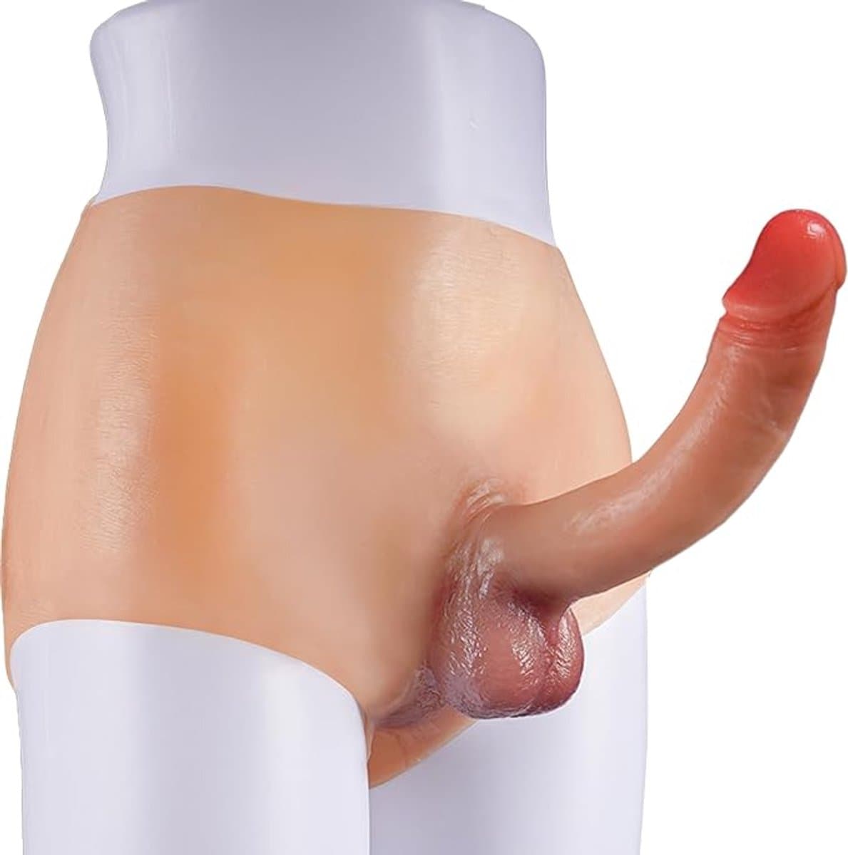 Strap-On Dildo Slip van Siliconen – Draagbare Strapless Dildo 7 Inch – Realistisch & Flexibel – Comfortabel Ondergoed – Voor Koppels & Pegging – Huidskleur — afbeelding 1