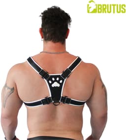 BRUTUS Vegan Puppy Harness Black-White L/XL — thumbnail 3