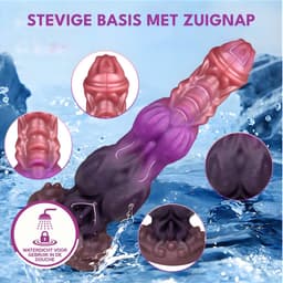 JustFun Fantasy Dildo - 30 CM - Met Zuignap - Sex Toys voor Mannen & Vrouwen - Monster Anal Plug XXL - Alien Style — thumbnail 4