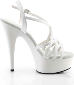 Pleaser - DELIGHT-613 Sandaal met enkelband - US 11 - 41 Shoes - Wit — thumbnail 4