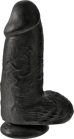Pipedream King Cock - Zwarte Extra Dikke Dildo met Scrotum - 23 cm - Zwart — thumbnail 9