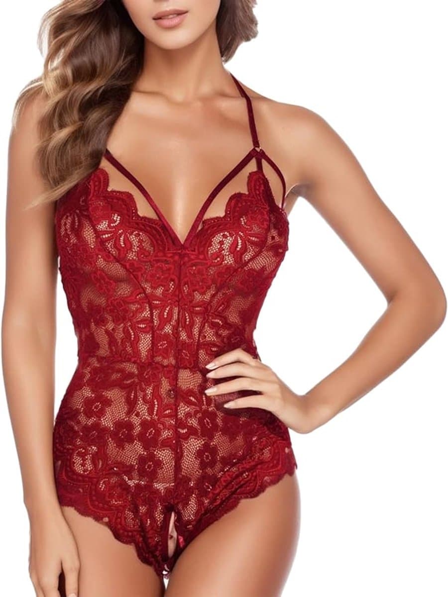 XL - Vrouwen kanten lingerie - Onderjurk met Kant - Lingerieset Geschikt Voor dames - sexy chique - Sexy Dunne Cup Kant - Sexy babydoll Geschikt Voor dames - Babydoll Lingerie — afbeelding 1