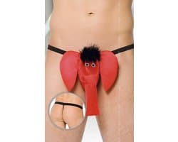 Softline Collection - Grappig olifanten string voor heren rood S t/m L