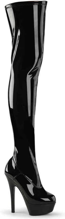 EU 45 = US 14 | KISS-3000 | 6 Heel Platform Thigh Boot — thumbnail 1