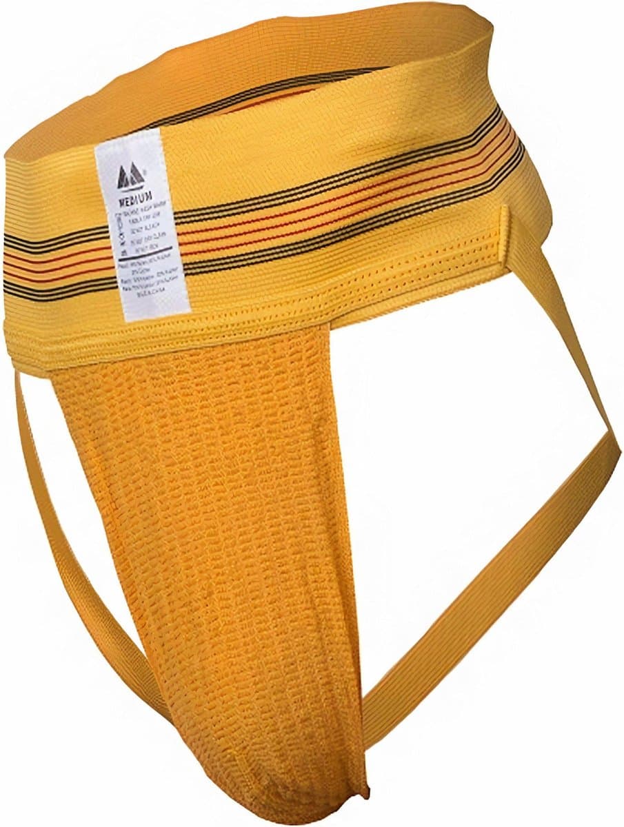MM Sports The Original No. 10 Swimmer/Jogger Jockstrap 3 inch Yellow - MAAT L - Heren Ondergoed - Jockstrap voor Man - Mannen Jock — afbeelding 1