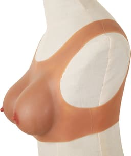 Siliconen Borst met ronde hals - Cup C - getint - 100% hypoallergene medische siliconen - Wearable Borst - Kunstmatige Nep Borst - fake boobs - Borst - protheses - prothese - Siliconen Huid - Crossdresser - Transgender - Travestiet - Body4Everybody — thumbnail 4