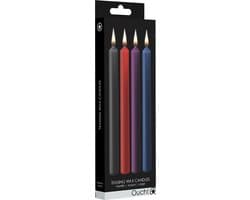 Teasing Wax Candles Large - Parafin - 4-pack - Mixed Colors