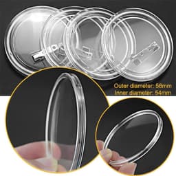 10 stuks gepersonaliseerde reversspelden, ronde reversspelden, gepersonaliseerde buttons, broches, ronde badges, voor doe-het-zelf gepersonaliseerde broches, Ø 58 mm — thumbnail 2