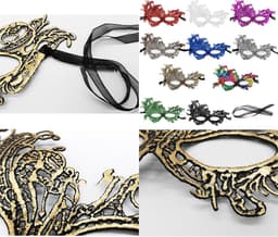 Masquerade-masker, damesmasker, kant, masker, kant, masker, carnaval, decoraties, maskers voor vrouwen, Halloween-kostuum, avondjurk, dans, bal, party, cosplay, afstudeerbal accessoires — thumbnail 3