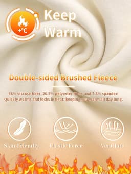 Thermo Shirt Dames Ronde Hals Fleece Lange Mouw Thermische Top Dames Thermo Ondershirt voor Slanke Pasvorm en Warmt — thumbnail 2