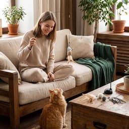 12 stuks kattenspeelgoedset, interactief kattenspeelgoed met kattenhengel en zuignappen, intrekbare veerstangen met reserveveren en muisdesign als intelligent veerspeelgoed — thumbnail 5