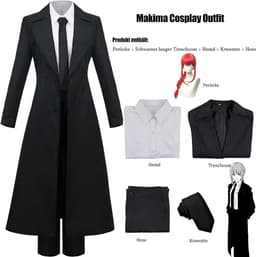 Fiamll Chainsaw Man Chainsaw Cosplay Costume Makima Cosplay with Wig Complete Set Chainsaw Man Cosplay Uniform Outfit - ShopVlot — thumbnail 4