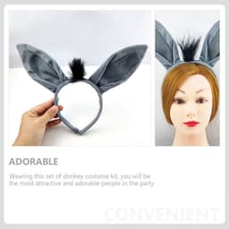FRCOLOR Costume Set with Tutu Skirt Ear Headband Tail Bow Tie Animal Costume Set Halloween Cosplay Party Accessories 5 - ShopVlot — thumbnail 4