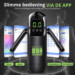 Tipstoys Elektrische Masturbator Man – Stimulator voor Mannen met 7 Vibratiestanden & 7 Zuigstanden – Oplaadbaar USB-C – Met LED Display en App Bediening — thumbnail 2