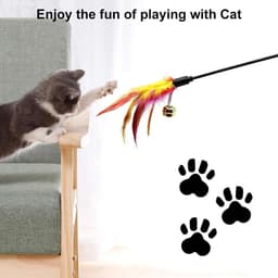 Veer, kattenspeelgoed, kattenhengelveer, kattenvissen, stabiel, interactief kattenspeelgoed, interactief kattenspeelgoed voor kittens (4 stuks + 2 stuks) — thumbnail 3