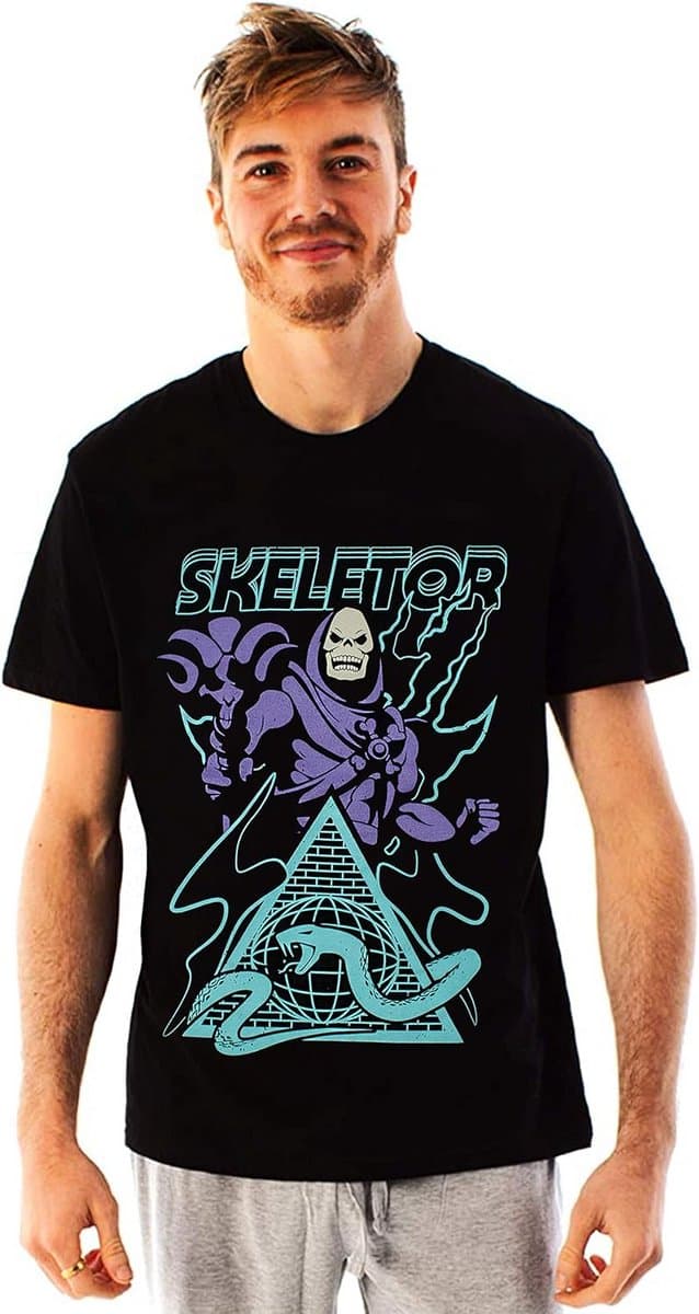 Skeletor T-Shirt voor Heren - Zwart Masters van het Universum Superheld Schurk Shirt — afbeelding 1