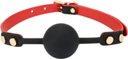 BDSM Luxe Etui - Luxe Leren Reistas - 8-delige set - kinky - rood/zwart bdsm - Handboeien - Enkelboeien - ball gag - zweep - Blinddoek — thumbnail 6
