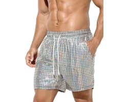 Glanzende Metallic Heren Shorts voor Disco en Clubwear