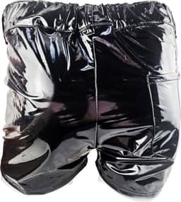 BamBella ® - Shorts - Maat l/XL - Datex Zwart korte broek SM kleding BDSM erotische heren kleding — thumbnail 6