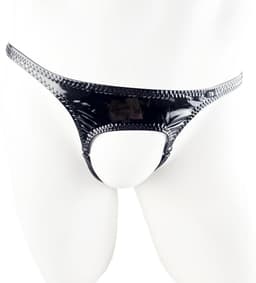 BamBella ® - String - Maat L/XL - Zwart SM kleding BDSM erotische heren kleding ondergoed lingerie onderbroek zwart — thumbnail 1