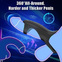Daity Vibrerende Penisring – G-spot & Testikel Stimulator – Cockring met Ballstretcher – Girth Enhancer Seksspeeltje voor Koppels – App Afstandsbediening — thumbnail 5