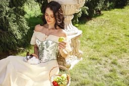 Vrouwen Renaissance Corset Bloemen Lace-up Corset Top Off Shoulder Vintage Korsetten Bustiers — thumbnail 3