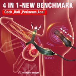 Daity Vibrerende Penis Ring – Prostaat Stimulator met Cockring en Perineum Massage – Draadloze afstandsbediening – Dubbele Motor Vibrator voor Langduriger, Harder en Sterker Genot – Seksspeeltje voor Mannen — thumbnail 6