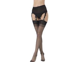 Nylon naadkousen met puntzool 100% nylon zwart maat S tot XL