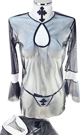 BamBella ® Sexy Cosplay Rollenspel kleding - Onesize - outfit dames Sexy non pak Zwart — thumbnail 3