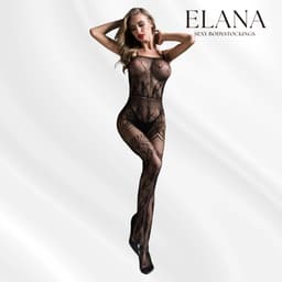 Elana - Aurélie - Bodystocking Erotische Lingerie met Open Kruis - Catsuit - S t/m XL - Sexy Dames Lingerie - Bodysuit — thumbnail 8