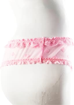BamBella ® - ondergoed - maat L/XL - Roze heren onderbroek hartjes open kruis kant mannen — thumbnail 3