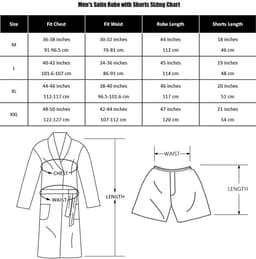 Luxe Satijnen Badjas Set Heren met Lange Mouwen en Korte Broek — thumbnail 3