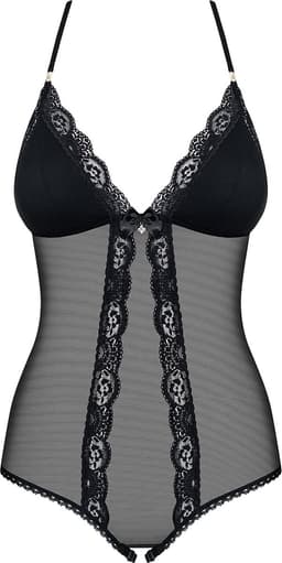Obsessive Open kruis body - Erotische Body - Maat L/XL - Zwart — thumbnail 14