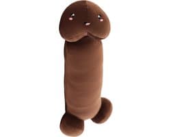 JustValue Penis Knuffel - 90 cm - Erotiek - Bodypillow - Piemel - Zacht - Kussen - Sex Toy - Beige - Bruin