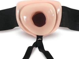 Dr. Skin - Holle Strap On Dildo Met Harnas 19 cm - Beige — thumbnail 3