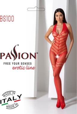 Passion - Bs100 Bodystocking Red One Size — thumbnail 5