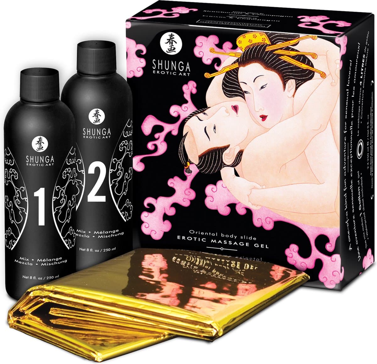 Shunga Aardbei & Champagne - Massagegel — afbeelding 1