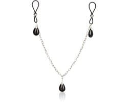 CalExotics - Nonpierce Nipple Chain Jewelry - Bondage / SM Nipple clamps Zwart