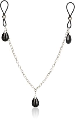 CalExotics - Nonpierce Nipple Chain Jewelry - Bondage / SM Nipple clamps Zwart — thumbnail 1