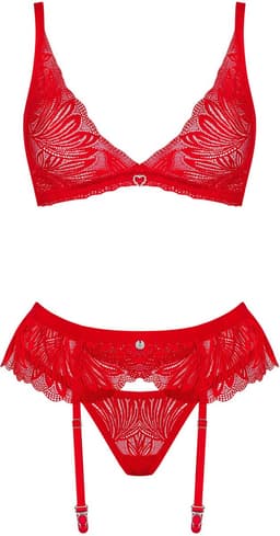 Obsessive - Chilisa Driedelige Set - Rood — thumbnail 3