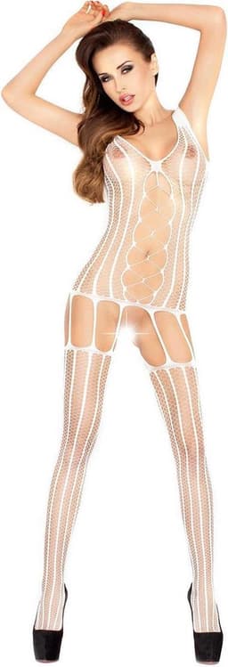 Wear It - Catsuit - Lingerie - Victoria - Wit — thumbnail 1