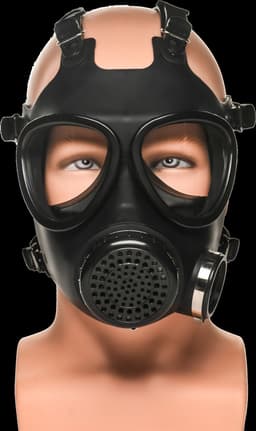 XR Brands - Inhaler Gas Masker Met Fles - Zwart & Wit — thumbnail 2