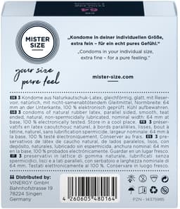 MISTER SIZE 64 Ultra Dunne XXL condooms 3 stuks (verkrijgbaar in 7 maten) — thumbnail 5