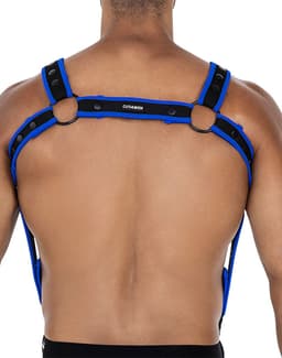 Cut4Men - Fetish Harnas - Tuigje - Neo - Blauw/Zwart — thumbnail 8