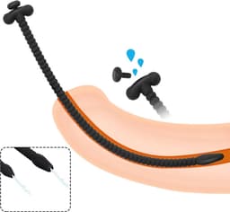 Holle Plasbuis Injector met Dop - Penisplug - Urine - Urethrale — thumbnail 1