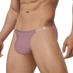 Heren Slip met Transparante Bandjes - Sexy Ondergoed - Lingerie - Roze — thumbnail 1