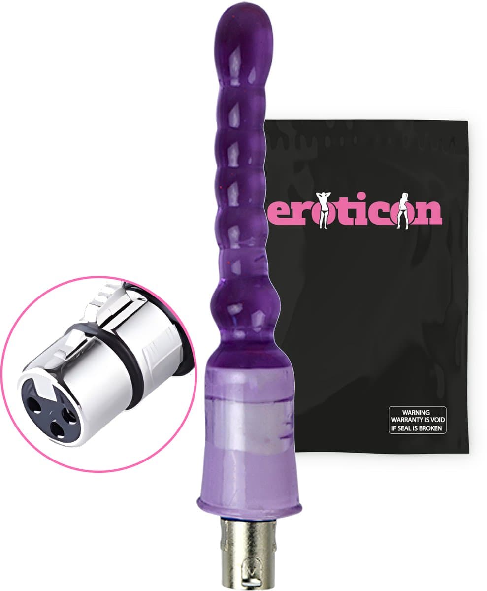 Eroticon Dildo Anal Beads - Voor Anaal en Vaginaal gebruik - 17.5 CM inbreng - Voor op Eroticon Seks Machine - Accessoire - 3XLR opzetstuk — afbeelding 1